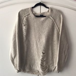 sparkle & fade oatmeal color sweater